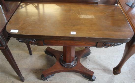 Victorian mahogany card table